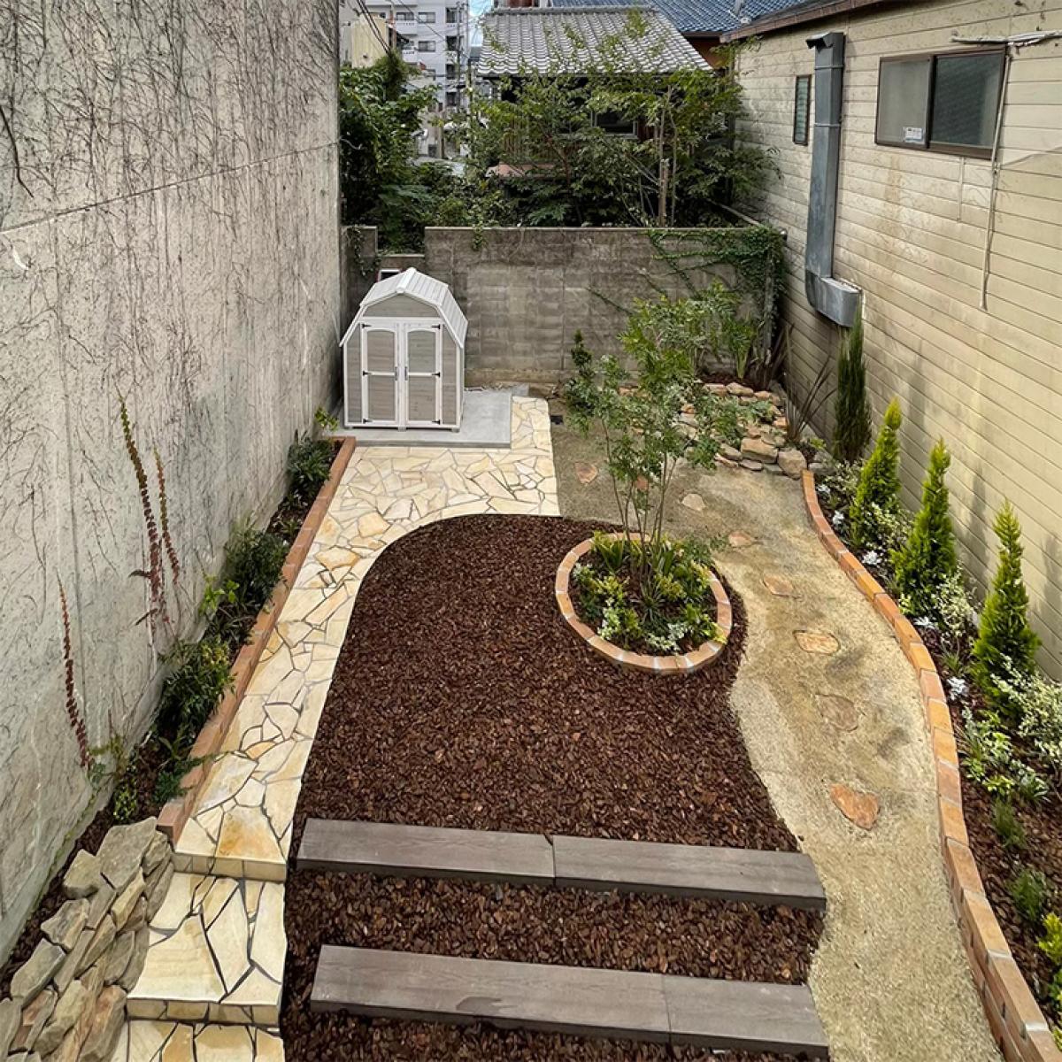 カフェ&バー新築工事の外構工事をご紹介します